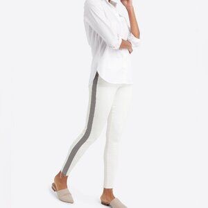 Women's White and Gray Jeans
